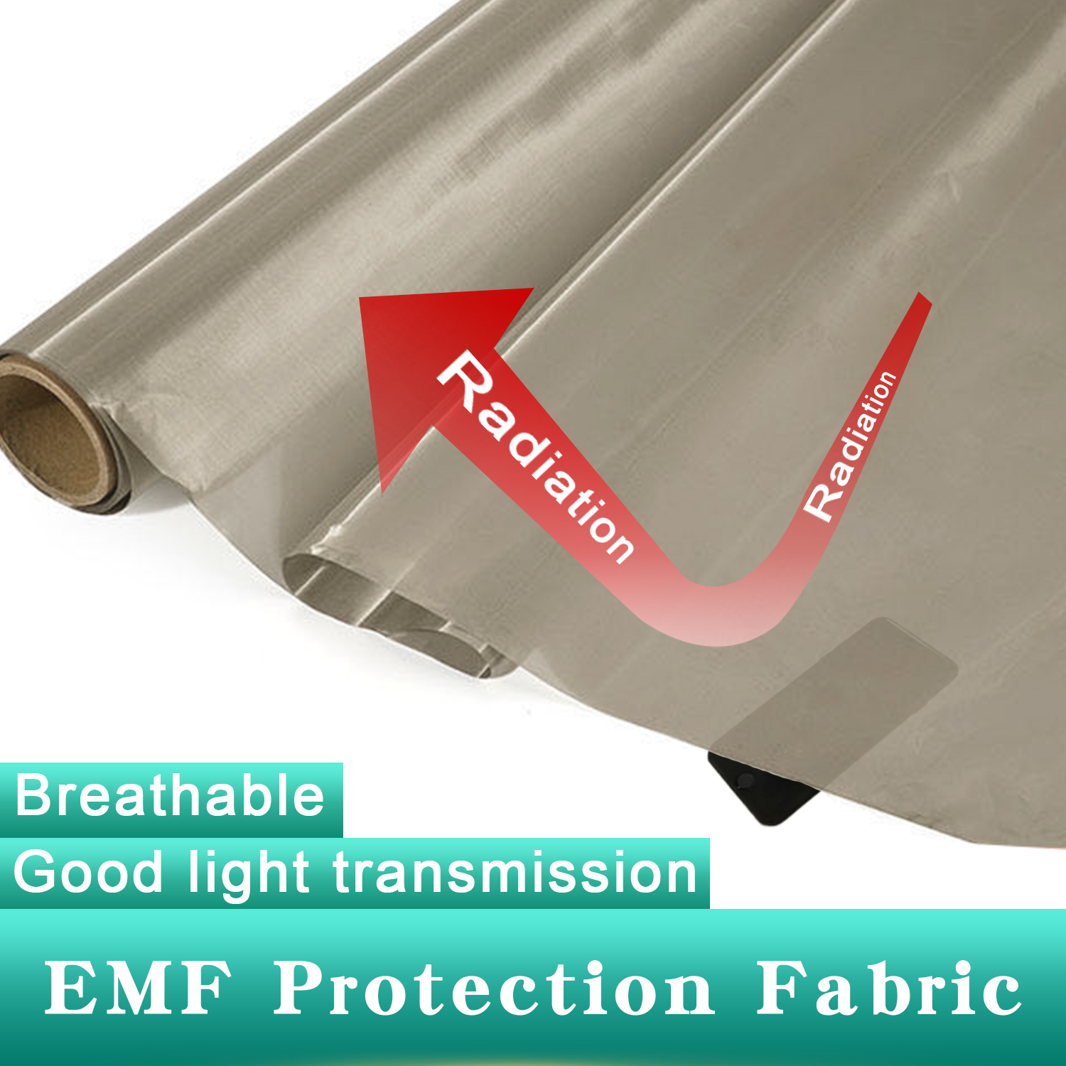 Медь ткань прозрачный EMF покрытие фабричного производства для мытья окон и Занавеска (длиной 1 метр)