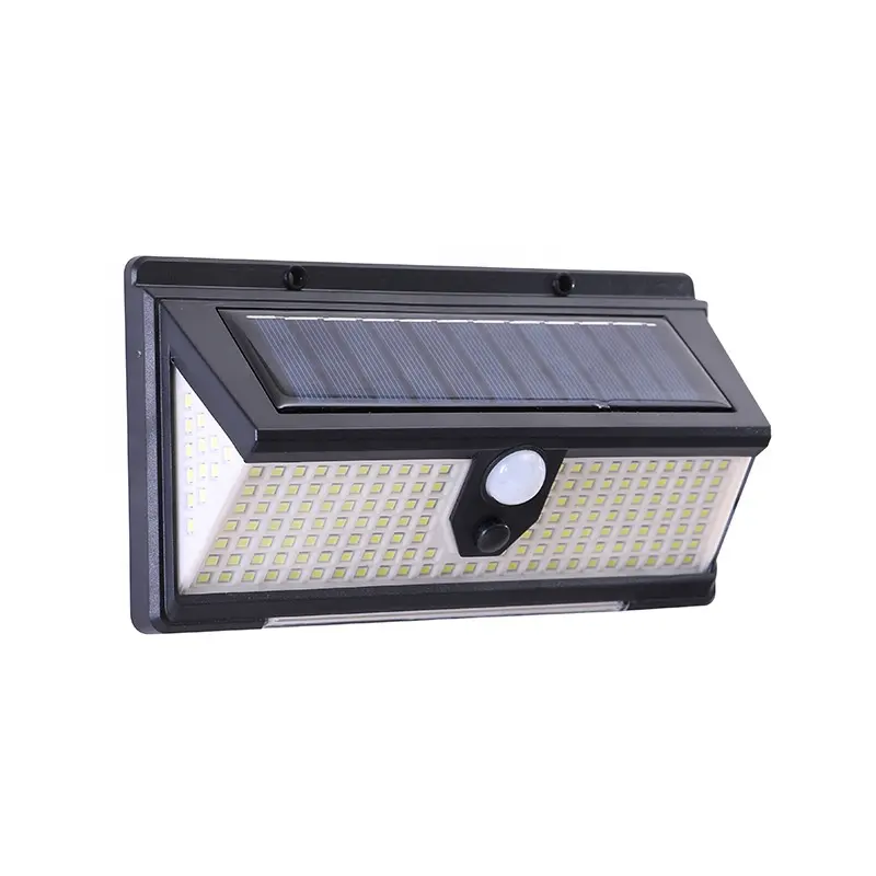 Outdoor waterproof 190LED solar motion sensor lights moden 3 side garden light easy to Install upgraded with anti-theft function