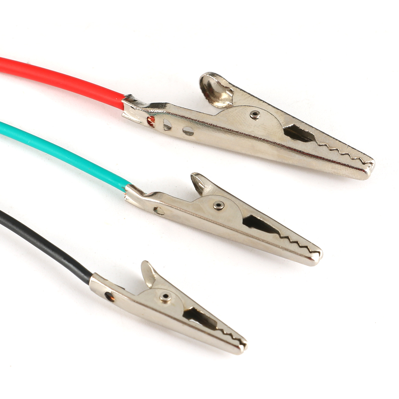 OEM ELETECK 10 шт. номер 45/35/28 мм тестовый зажим для провода двухсторонние зажимы типа Крокодил Зажимы для кабеля длина провода 50 см