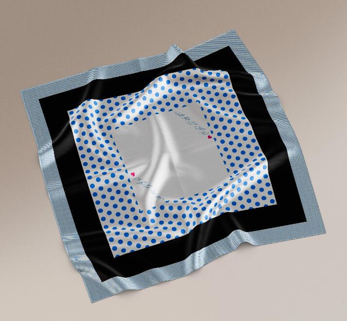 Custom Made Scarf Printed for Woman Printed Square Custom Head Wrap Fashion