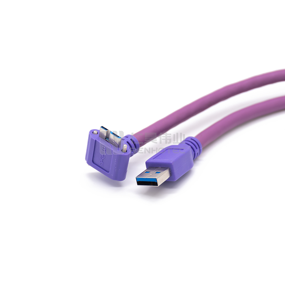 Фиолетовый литой под давлением USB 3,0 штекер к Mirco USB-кабелю