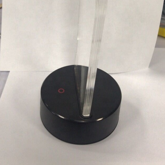 2020 New AA battery and USB power supply 3D Night Light Base can fit 4 Acrylics, 4 colors show