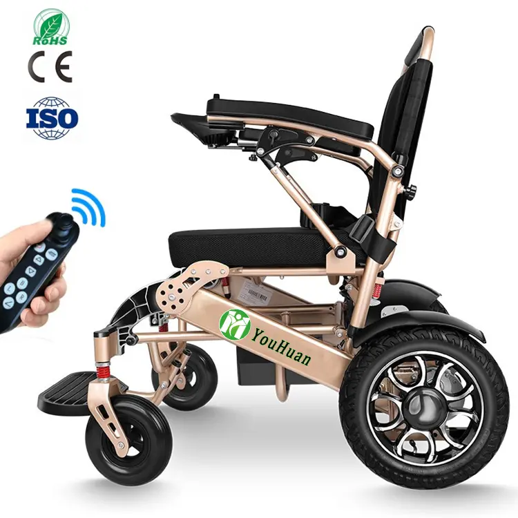 High quality Aluminum alloy stand up wheelchair lightweight folding electric wheelchair for elderly