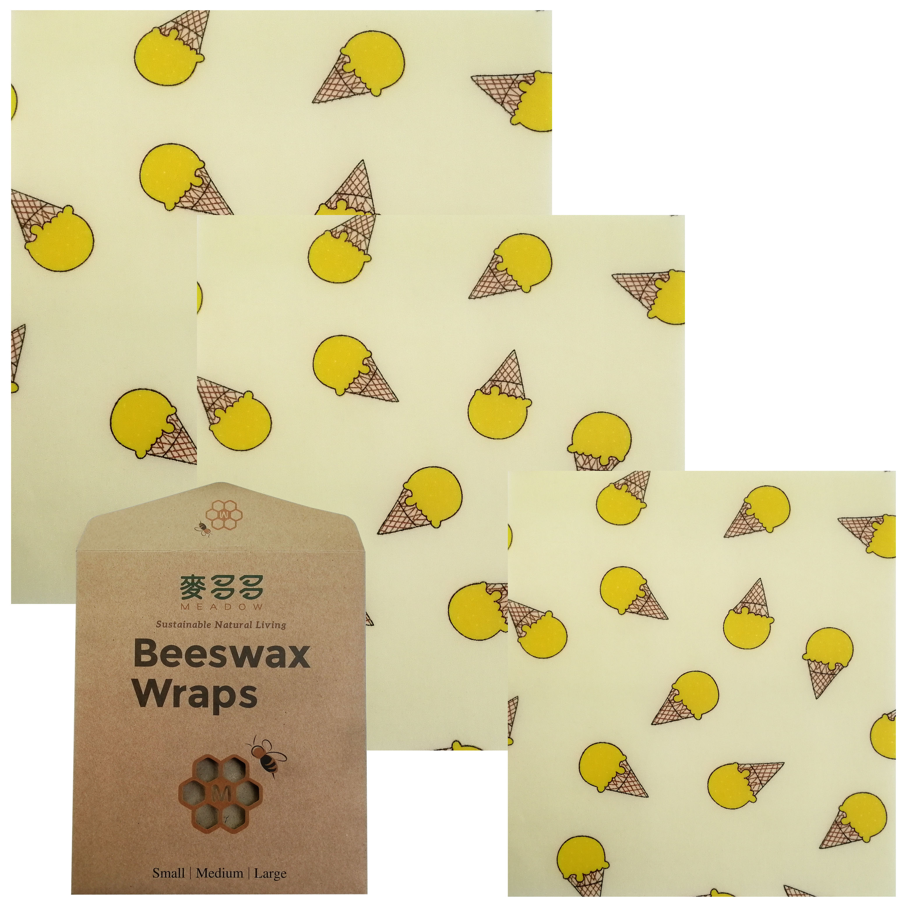 Eco friendly sustainable food storage reusable beeswax food wrap