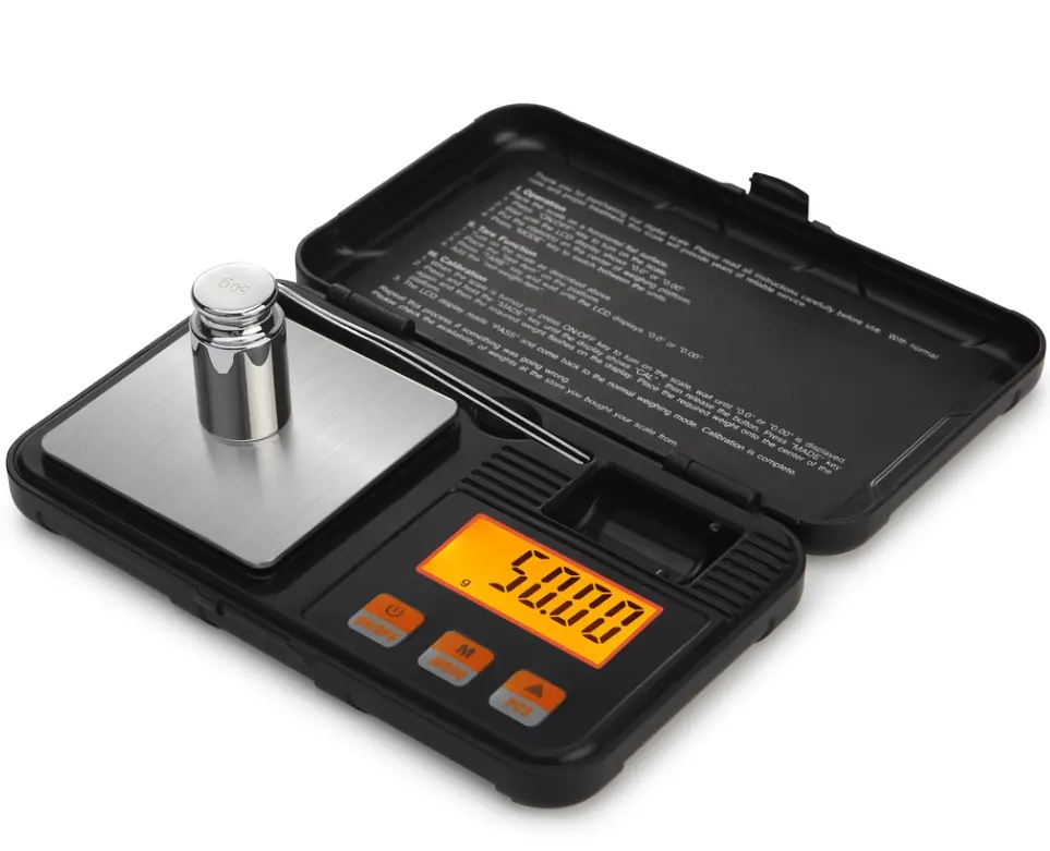 Weight Scale Electronics Weighing Scale 50g 0.001g Include Weight Portable Digital Weighing Pocket Scale