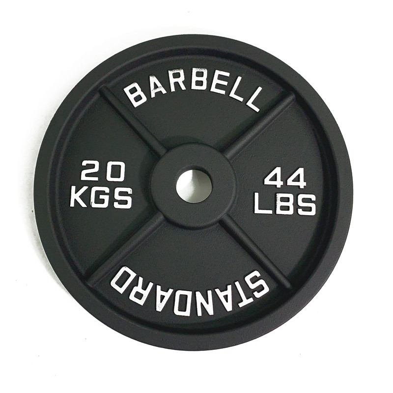 Pure Iron Four-Rib Weightlifting Paint Barbell Plate Large Hole Fitness Equipment for Training 25kg Weight 20 Barbell Plates