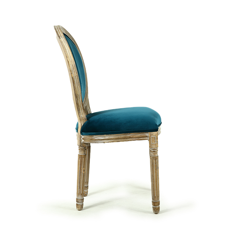 Anji Factory Popular Blue Velvet Dropshipping Furniture Modern Elegant Dining Chairs