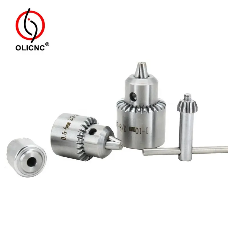 Key type 0.3-4mm JT0 3 jaw Stainless Steel Drill Chucks 6mm 8mm 10mm 3/8-24unf type key drill chuck