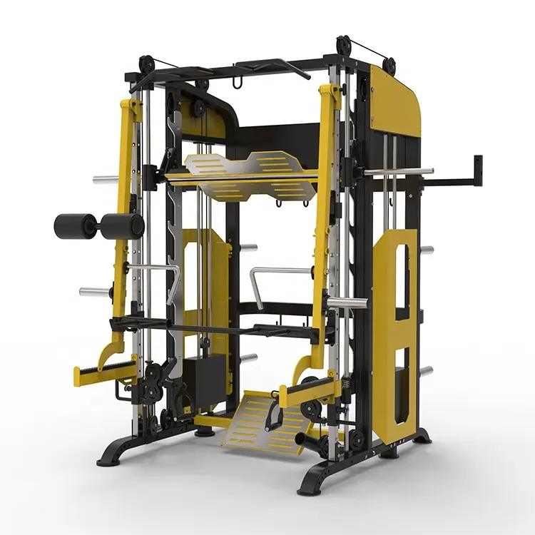 Free Weight Big Multiple Commercial Pulley Rack Exercise Purpose Gym Body Line Flying Bird Cage Multigym Smith Machine For Sale