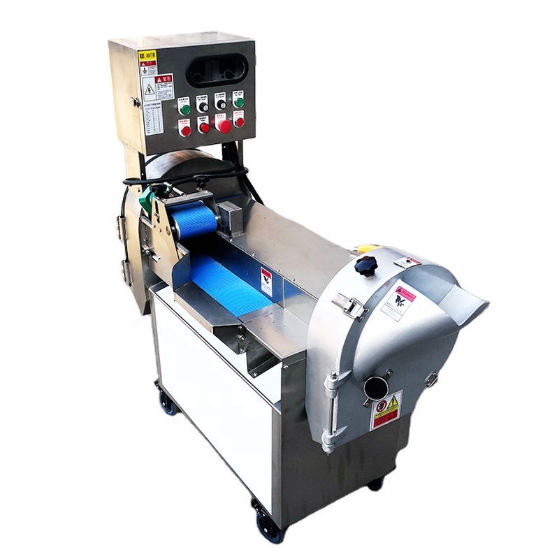 Multi-function double-head fruits vegetables cutting slicing cubing dicing shredding machine cutter slicer dicer chopper