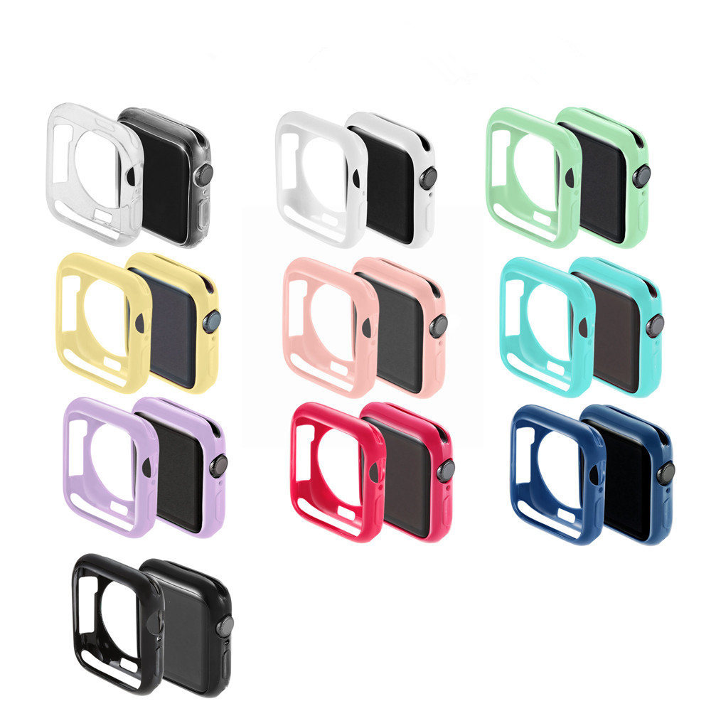 Матовый защитный чехол карамельного цвета из ТПУ для iwatch se 4 5 6