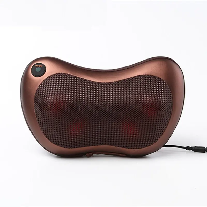 Car and Home Electric Rolling Kneading Shiatsu Infrared Neck Massage Pillow with Heating