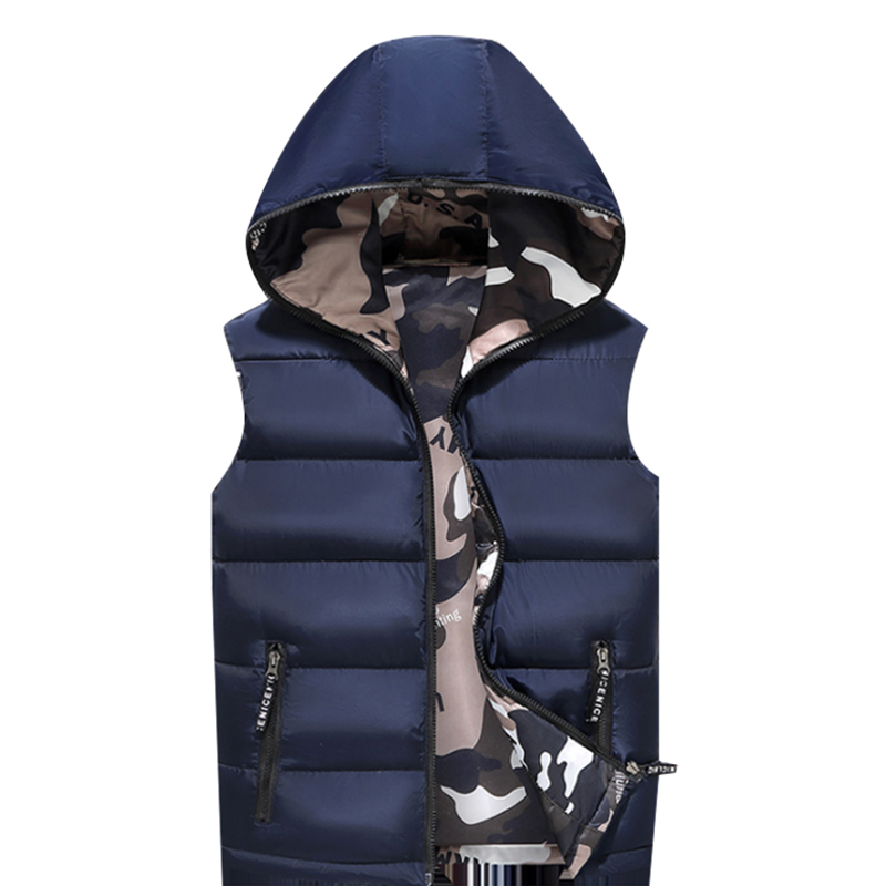 Custom LOGO Reversible Sleeveless Jackets winter coat men's purffer vest
