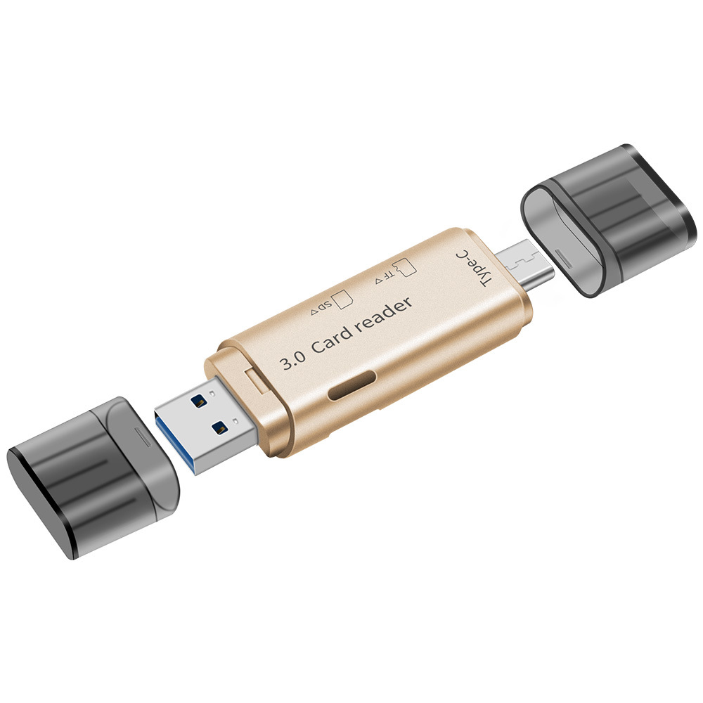 Алюминиевый кардридер USB 3,0 Micro Type C, 5 в 1, OTG адаптер для передачи и зарядки телефона на Android, кардридер SD TF