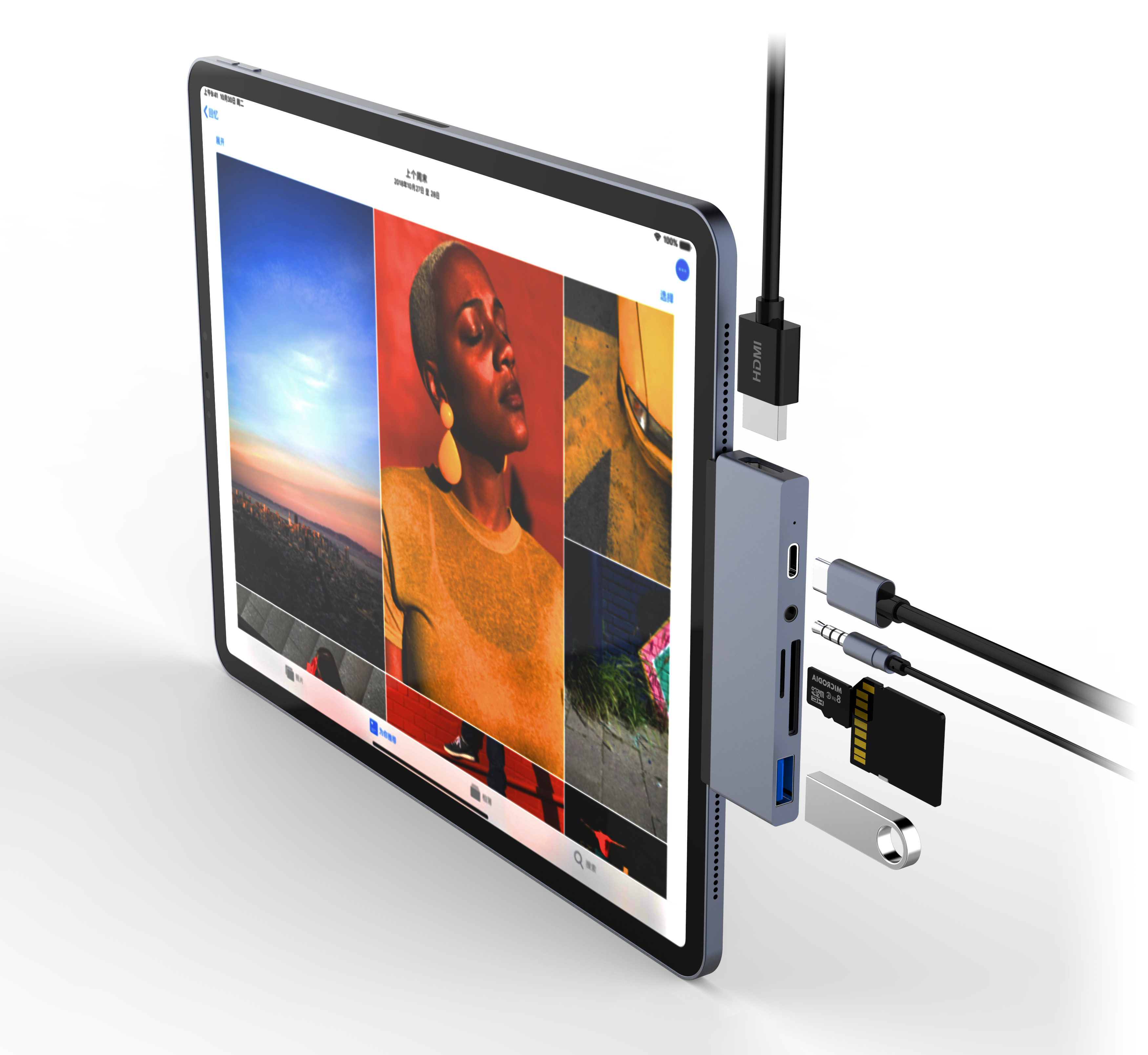Док-станция Colorii IPC02 с Usb C на HDMI для Ipad Pro 2020/2018 ipad air ipad