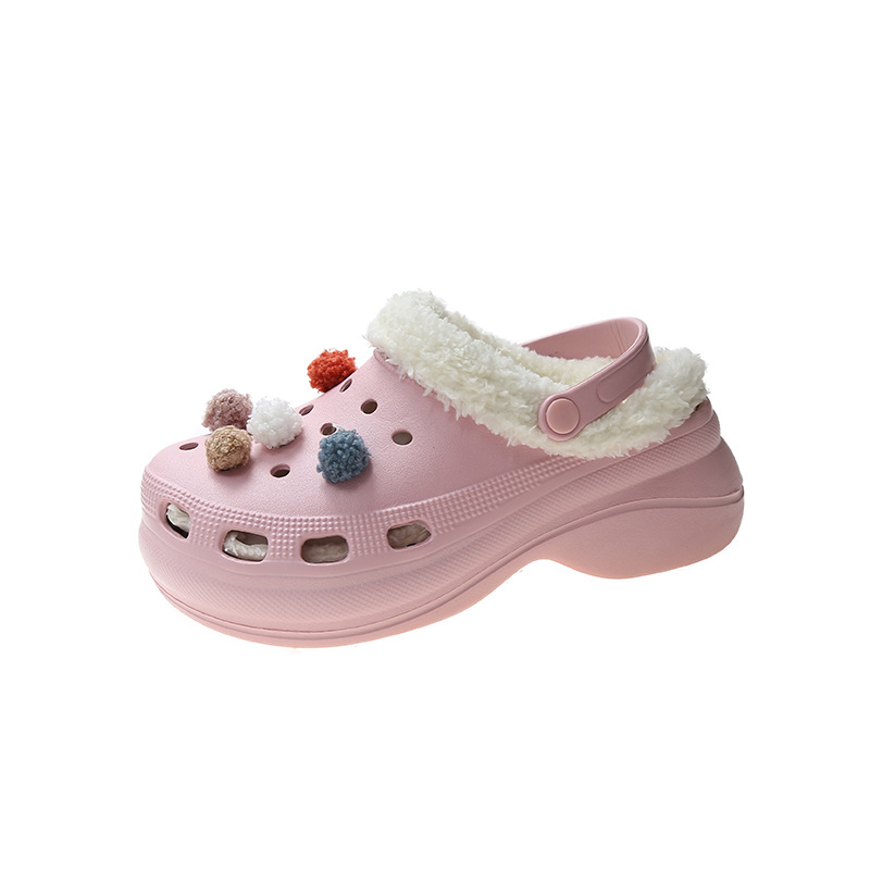 Manufacture Home Winter Clogs high increase Indoor Fur Warm Slippers Eva Clog High Quality Eva Summer fur Clogs for women