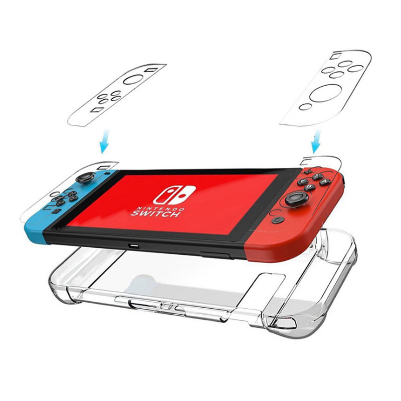 Laudtec Dockable 5 в 1 амортизирующий защитный кристально чистый чехол для Nintendo Switch Joy-Con контроллер