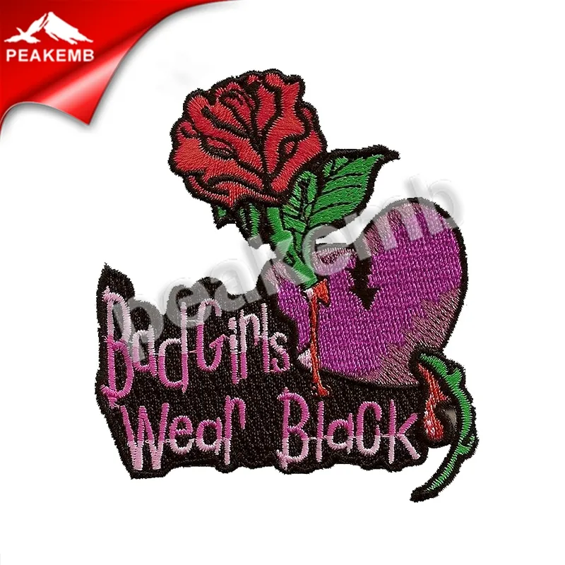 Iron On Bad Girls Wear Black embroidered patch wholesale In China
