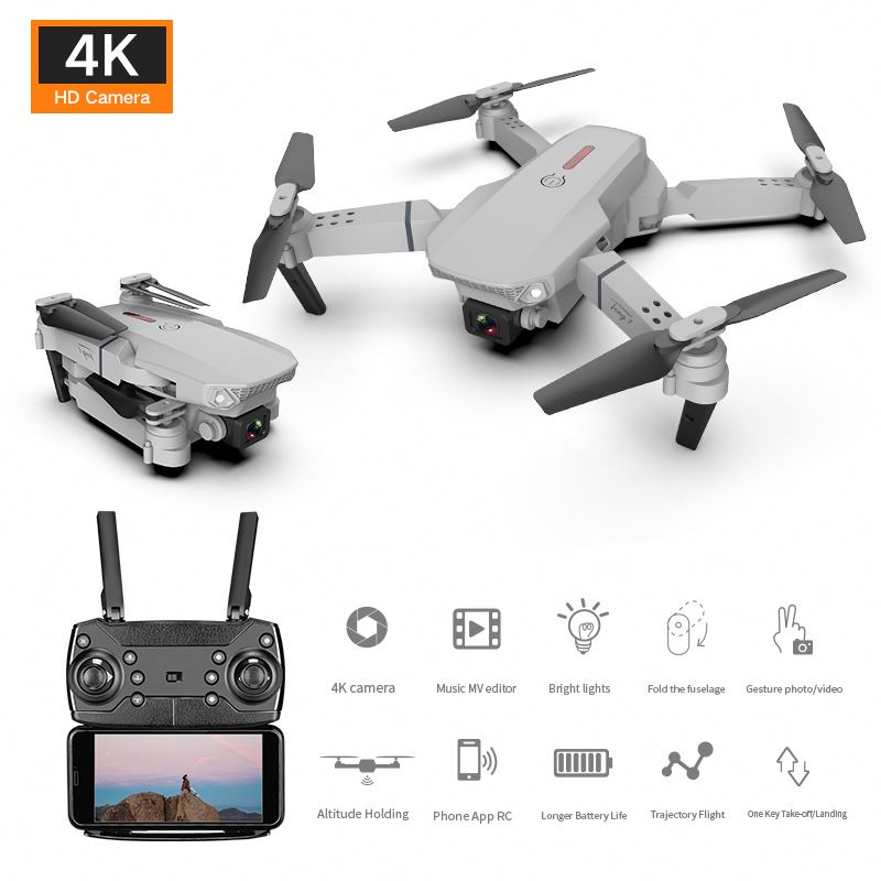2021 Hot E88 4k HD Drone With wide-angle camera dron WiFi 1080p real-time transmission FPV mini drone follow me rc Quadcopter