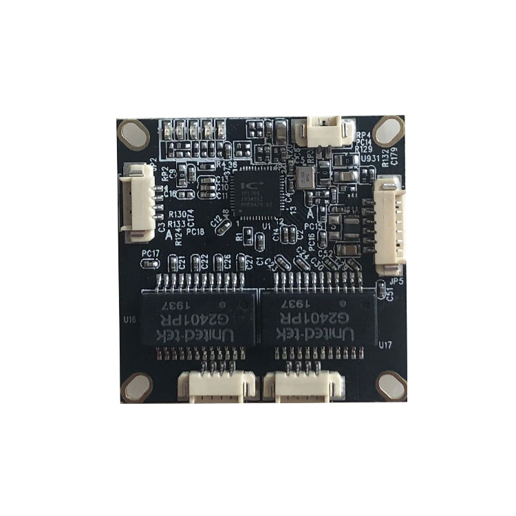 Черная, маленькая, 38*38, 4 порта, Встроенная плата коммутатора ethernet для IP-камеры
