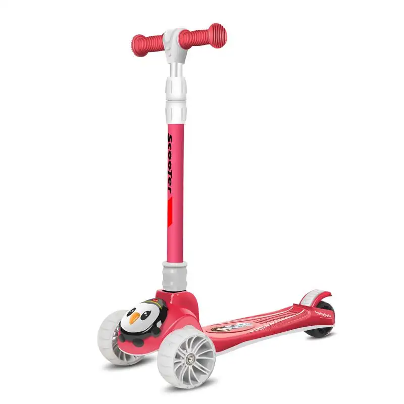 Durable Portable CE certification with Light Music Big 3 Wheels Rocket Shiny Roller Children Kids Foot Scooters