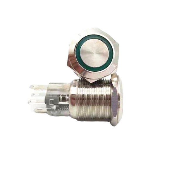 Customer trust high quality 12V/24V 19mm Mounting Hole 5pin IP67 momentary latching metal push button switch