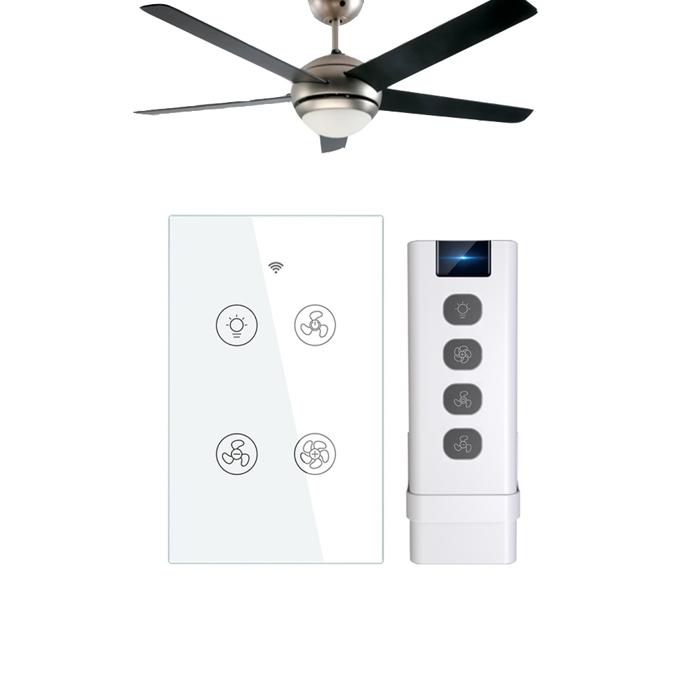 WiFi RF Ceiling Fan with Light Wall Switch Smart Life Tuya Wireless Remote Control Smart Home Automation System 2/3 Way timer