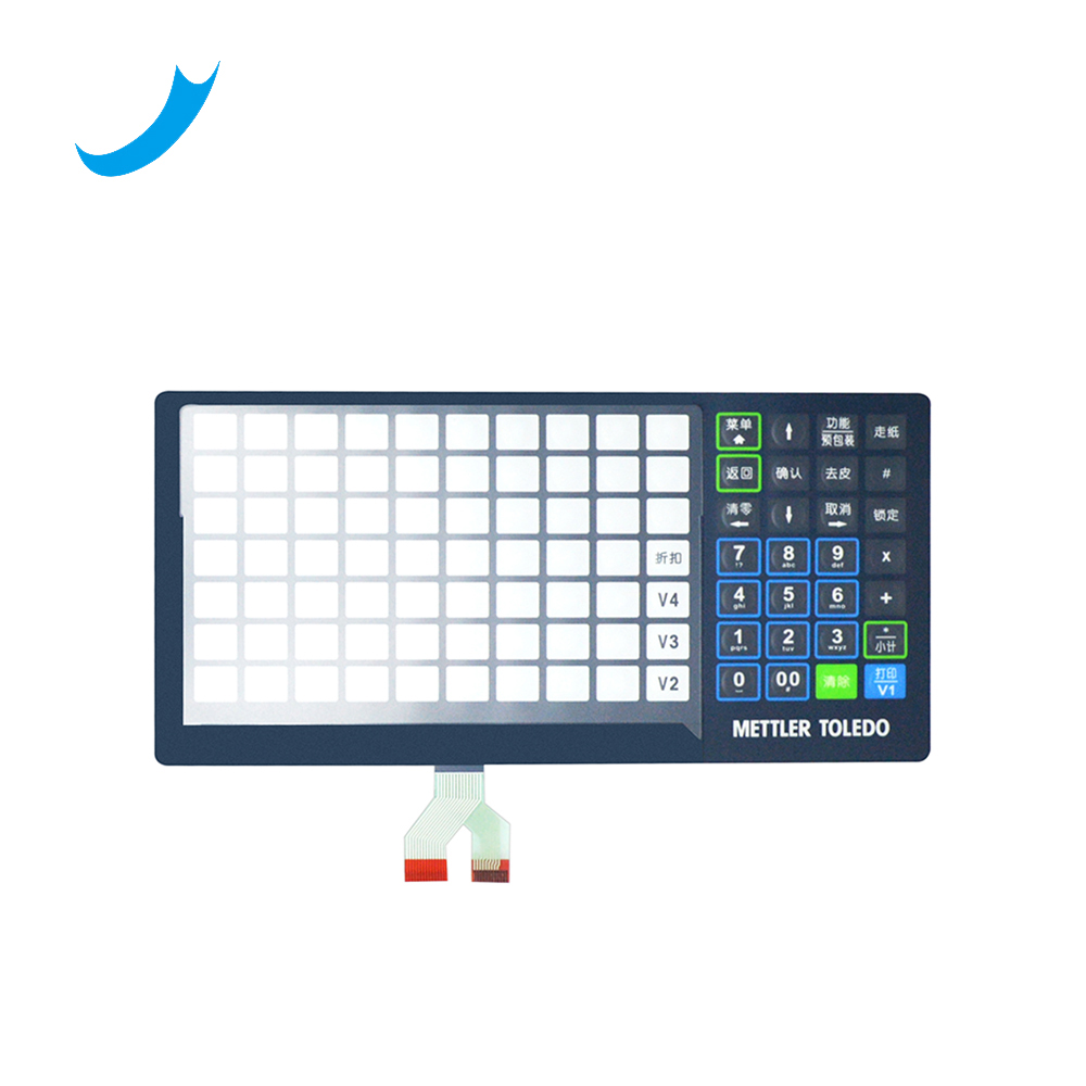 electronic switch membrane keyboard manufacture two wires keycaps