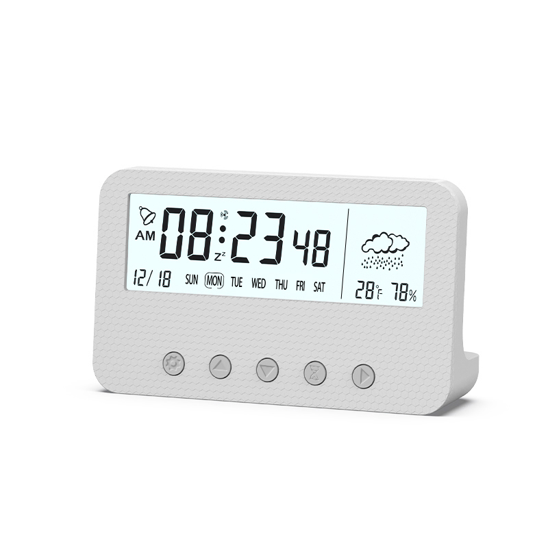 Home Bedroom Office Desk Table Temperature Calendar LED Digital Alarm clock