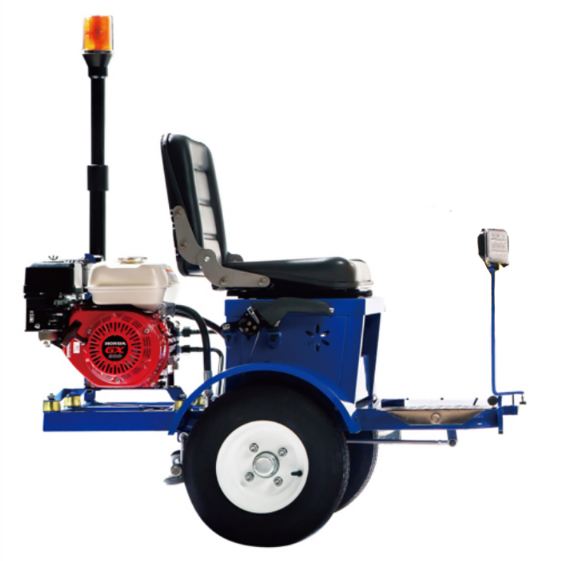 Thermoplastic vehicle booster for road marking machine