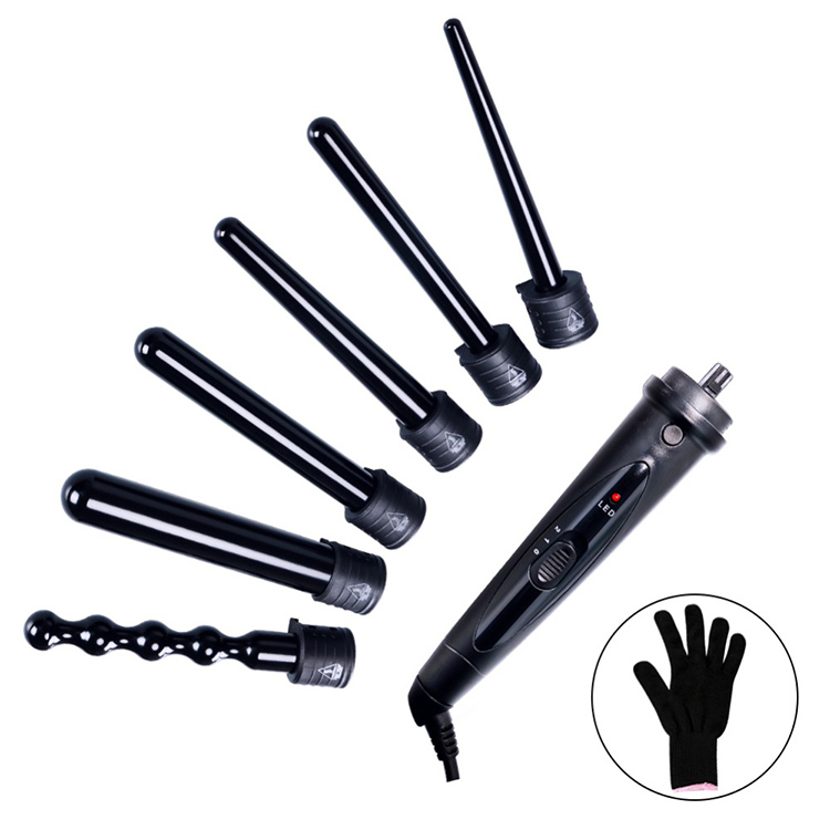Hot sales electric automatic Hair Curler 6 in 1 Fast Heater Ceramic Hair Curler Easy to Carry