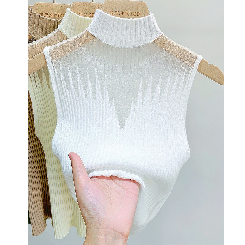 Manufacturer Wholesale Summer Women'S Underwear Tops Half Turtleneck Knitted Vest