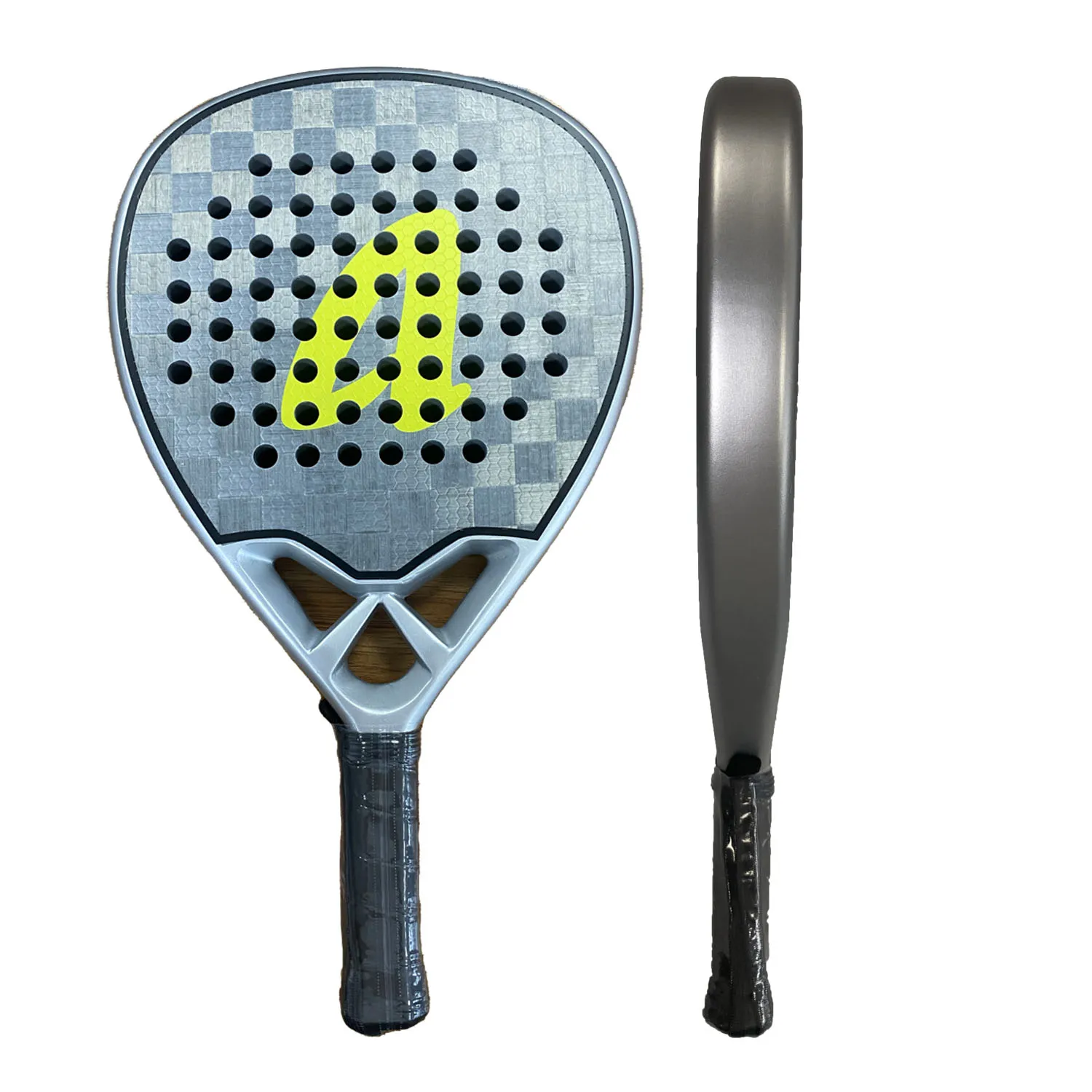 Custom logo design professional 18K sliver carbon fiber high quality palas de paddle padel racket for advanced player