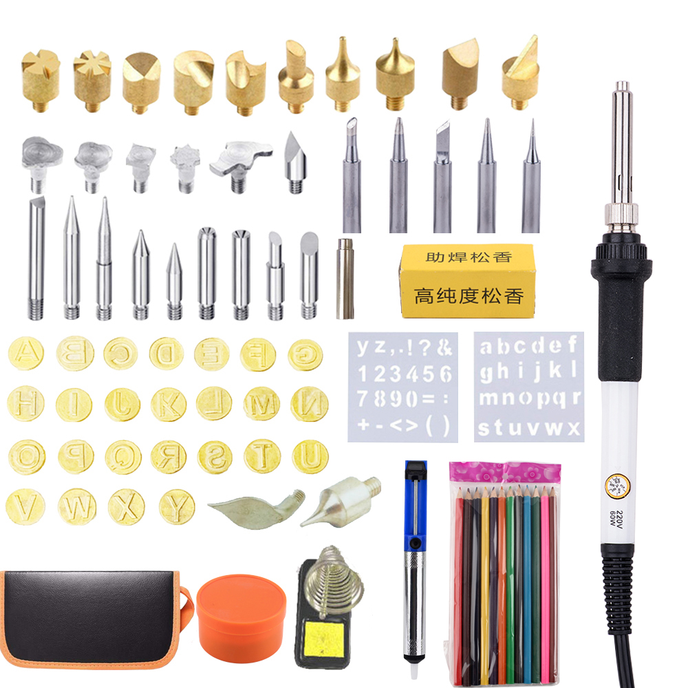 Diy 60w household electric soldering iron set pyrography tool temperature adjustable soldering iron