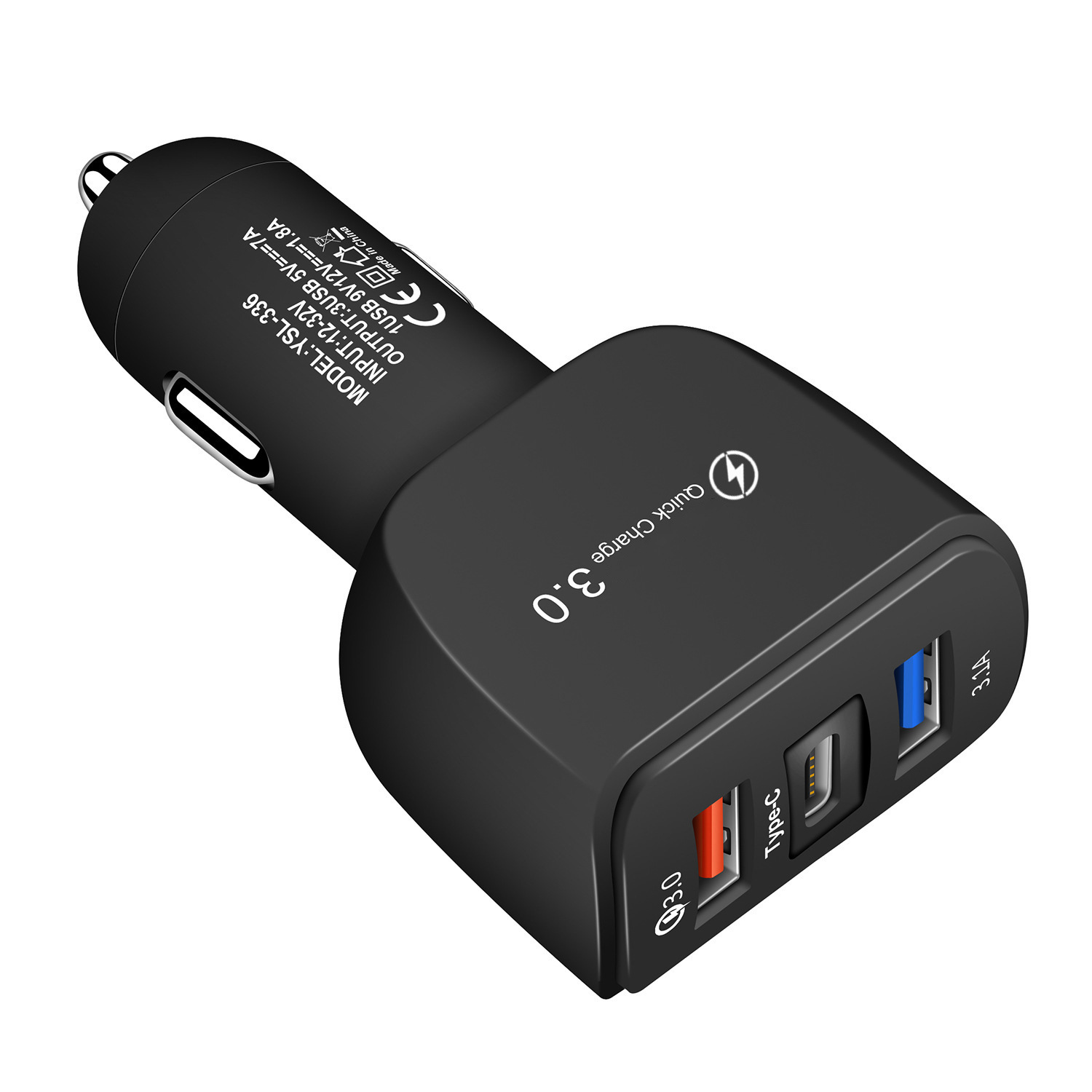 TYPE-C fast charging mobile phone charger QC3.0 dual port TYPE-C car charger QC3.0 fast charging car charger