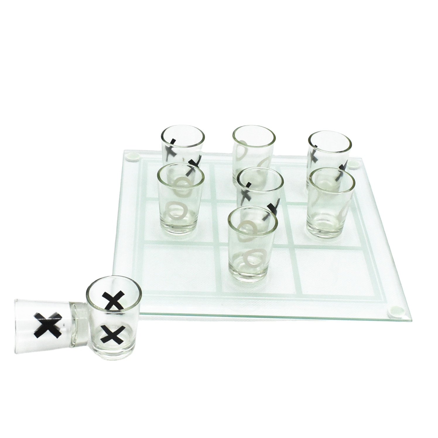 Набор стеклянных шахматных досок tic-tac-toe, шахматы для питья