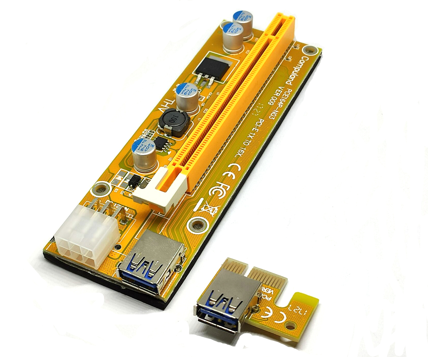 Высококачественная Райзер-карта Ver009 PCI-E 1X до 16X USB 3,0