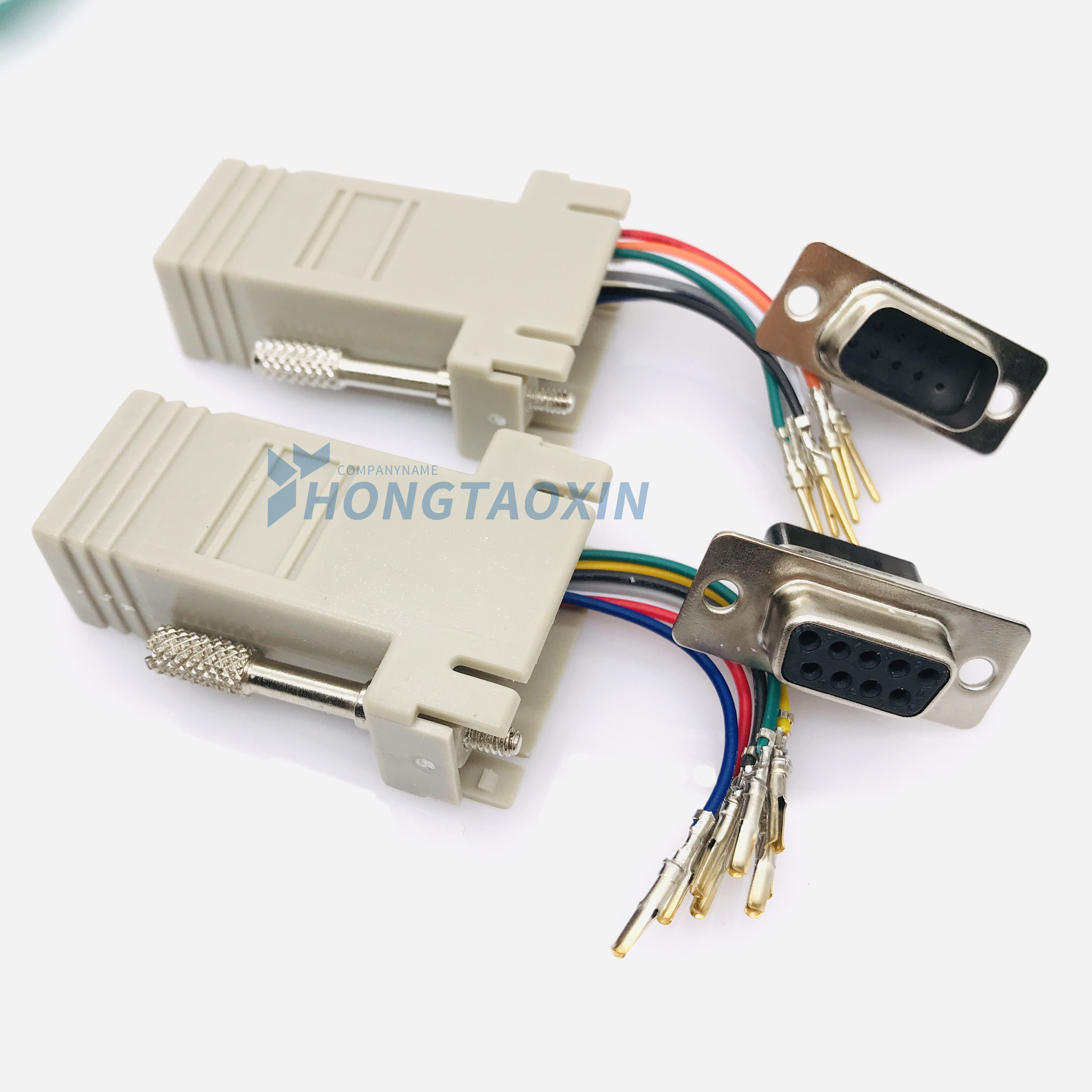 Модульный адаптер DB9, переходник с разъема RS232 на RJ45, 8P8C, rs232 на db9, 9-контактный, DB9