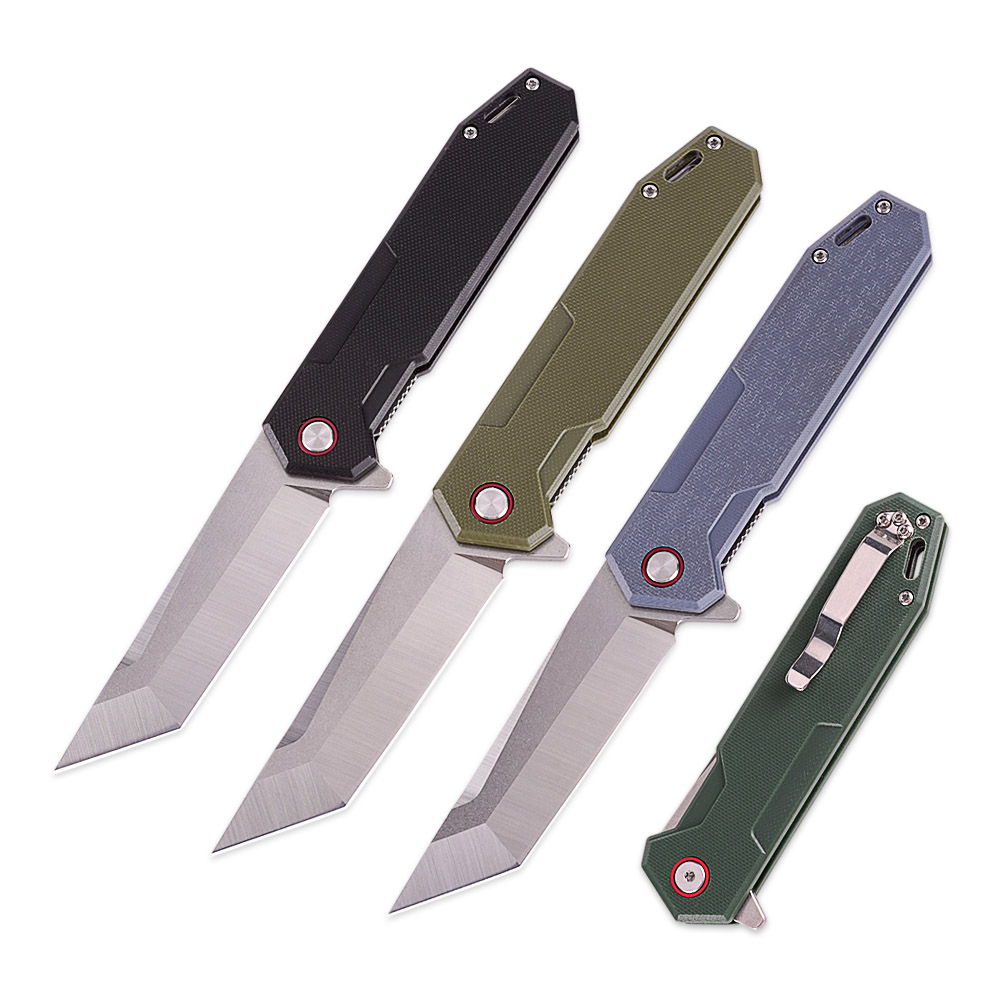 Popular Multicolor G10 Handle Outdoor Camping Tactical Survival Hunting Folding Pocket Knife