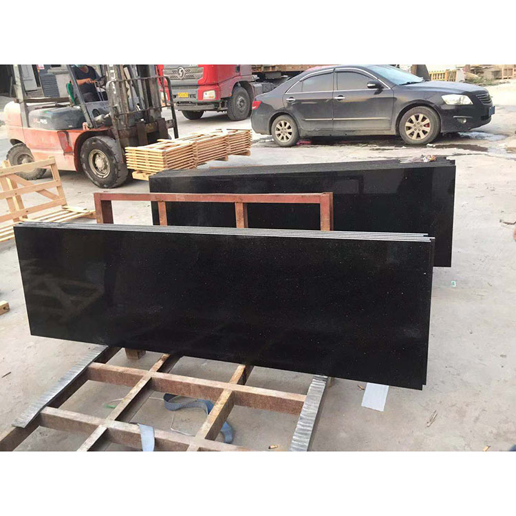 Оптовая продажа 200x60x1,8 см полированная черная Галактическая гранитная кухонная столешница