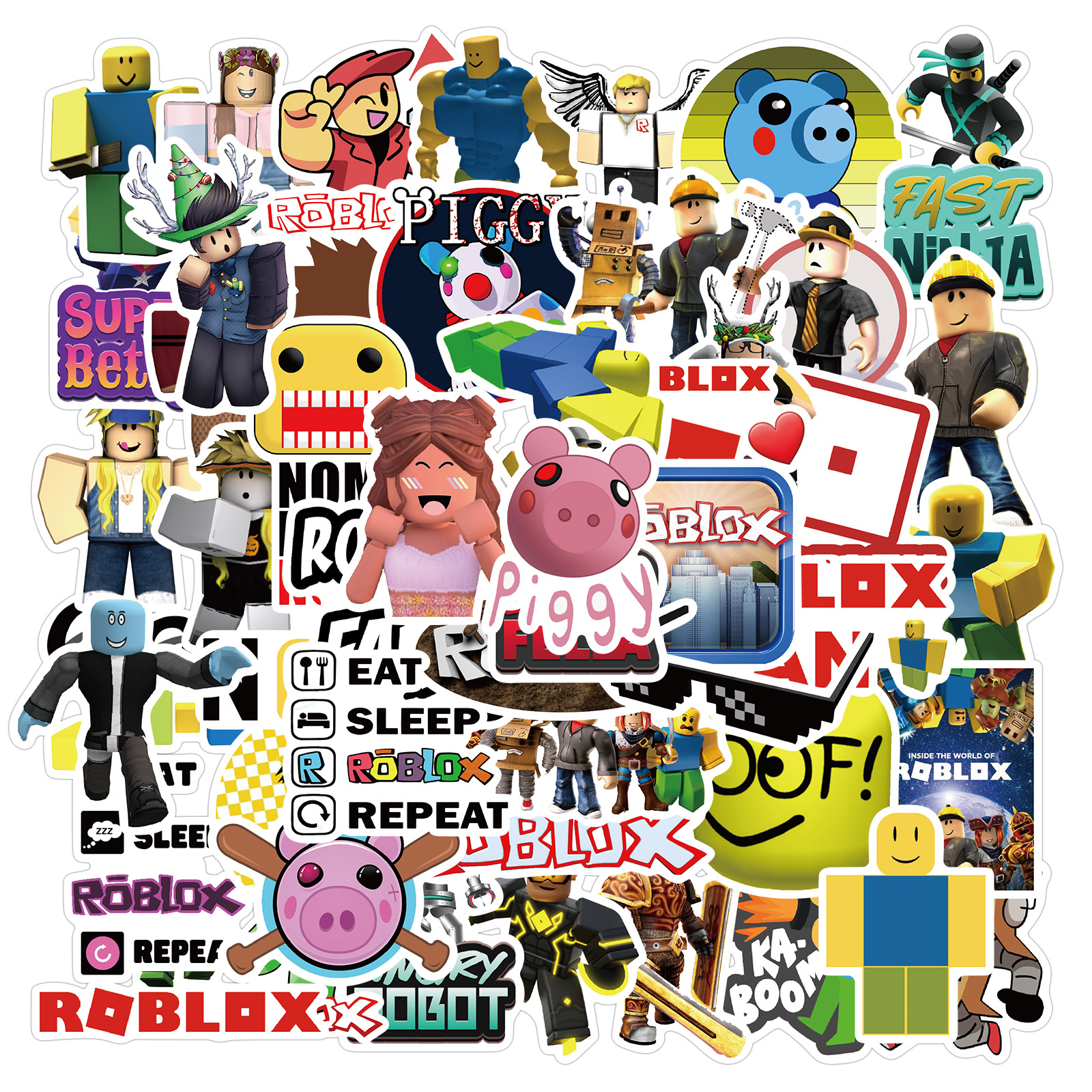 Водостойкие ПВХ-наклейки ZY0701C 50 шт./пакет game roblox graffiti sticker для мотоцикла, чемодана