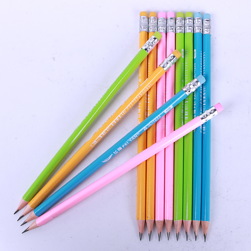 triangle HB Pencil Manufacturer Wood Black Custom pencil Set Bulk Lead School Office Promotion stationery set