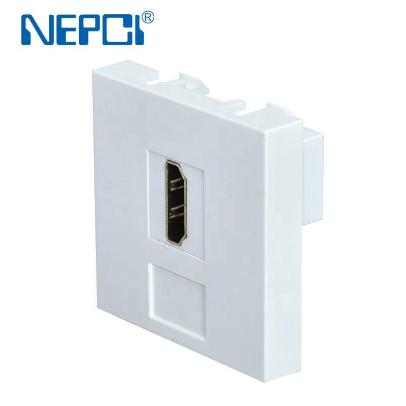Nepci Wallplate крышка XJY-8081210 45*45 мм 1 порт Лицевая панель для Keystone Jack и USB и X-HDMI