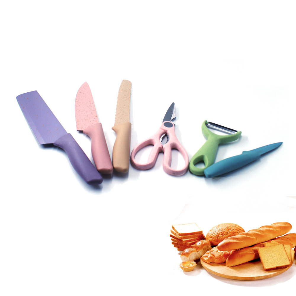 Hot Sale Professional Good Colorful Kitchen Knife Set Non stick blade stainless steel kitchen knives
