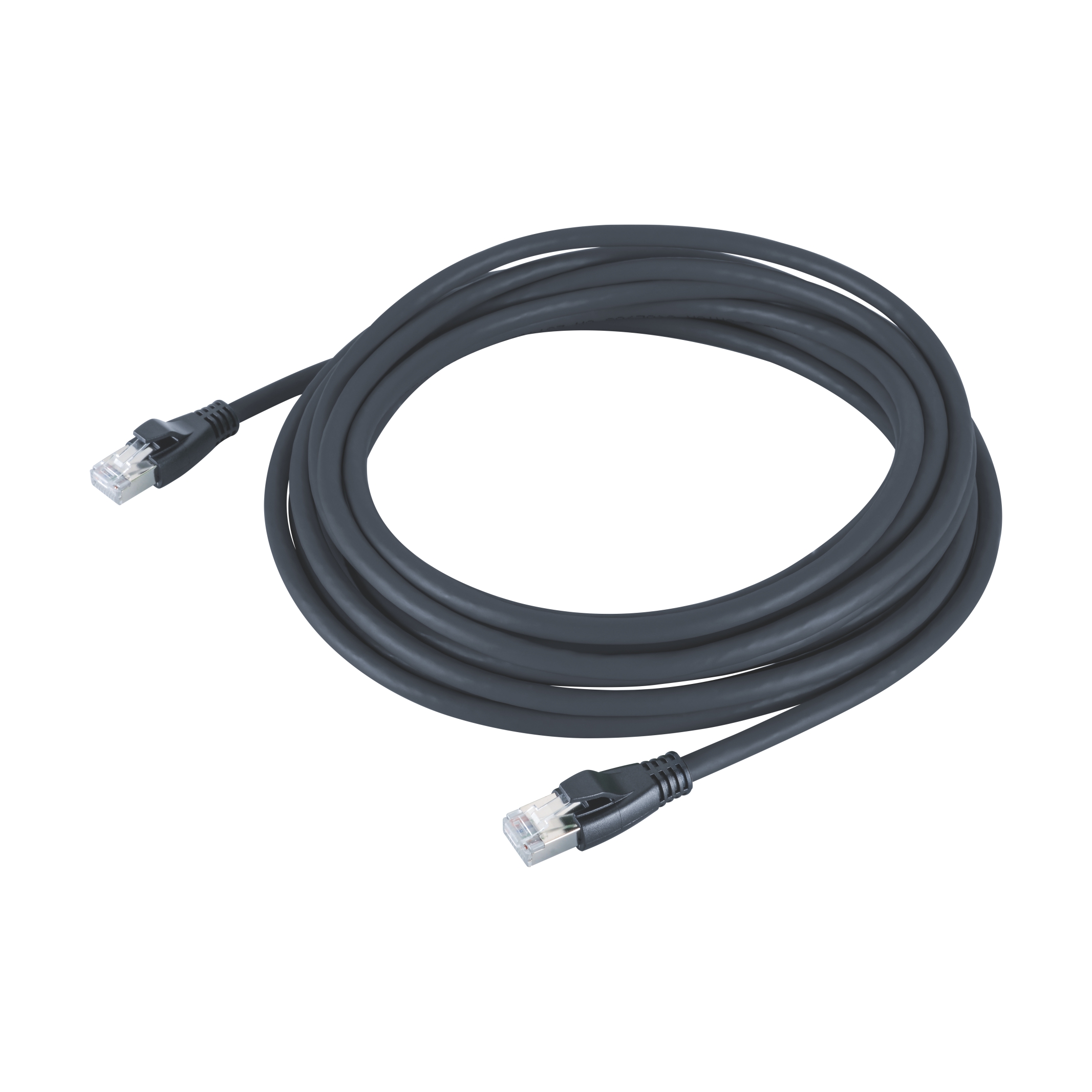 Соединительные кабели RJ45 двусторонние RJ45 8P8C штекер литой 1 м ПВХ Cat 5E черные патч-кабели ethernet
