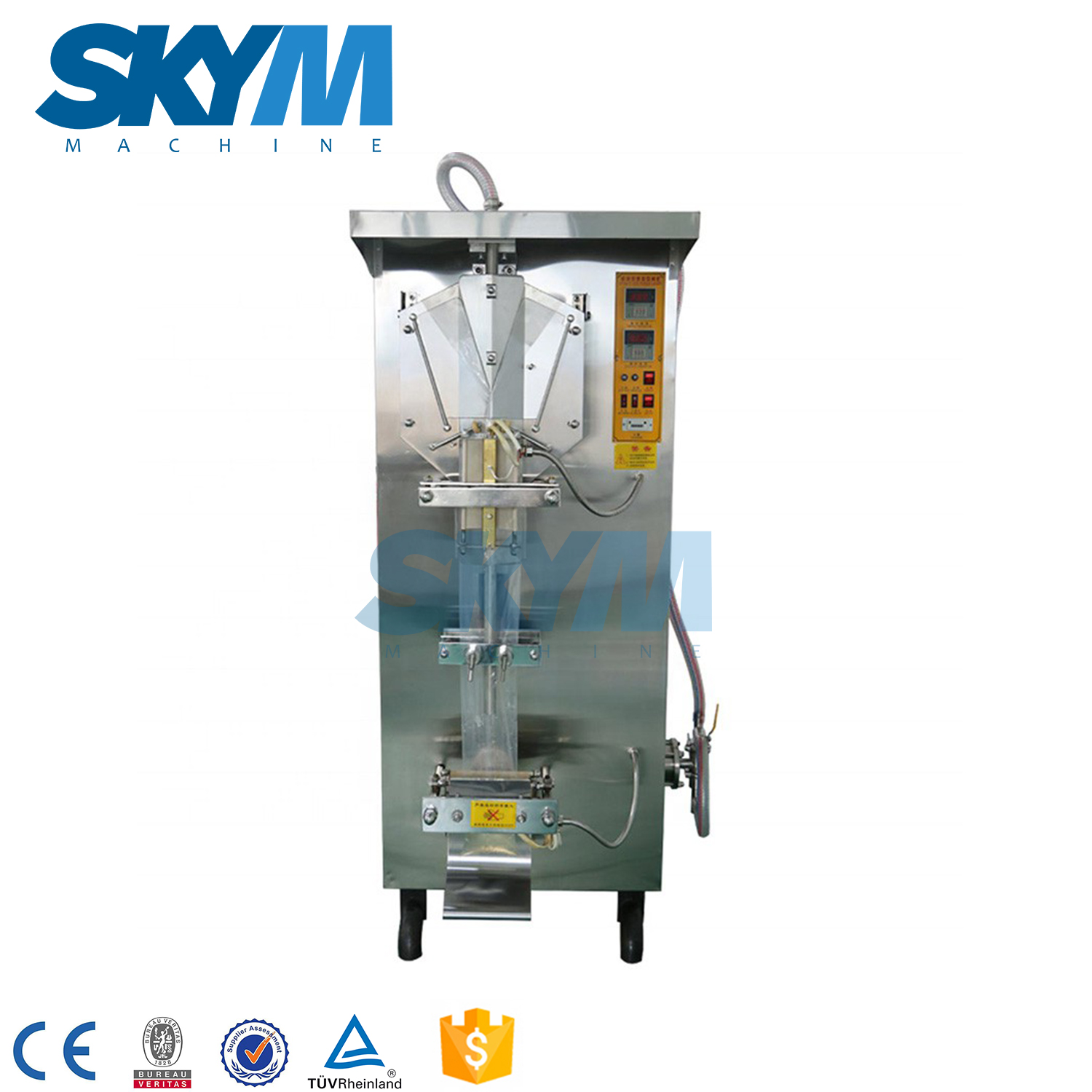 50ml 330ml 500ml 1000ml Automatic Milk Juice Drinking Water Sachet Liquid Filling Packing Machine with Bags and date printer