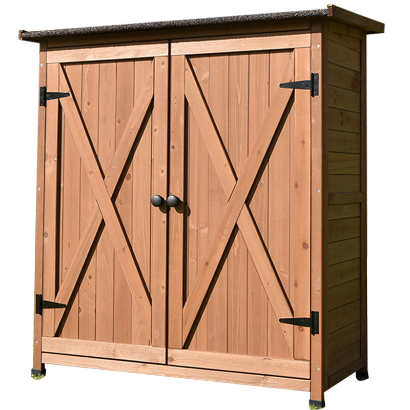 Wholesale Customized Wooden Storage Shed Vintage Garden Outdoor Shed Storage