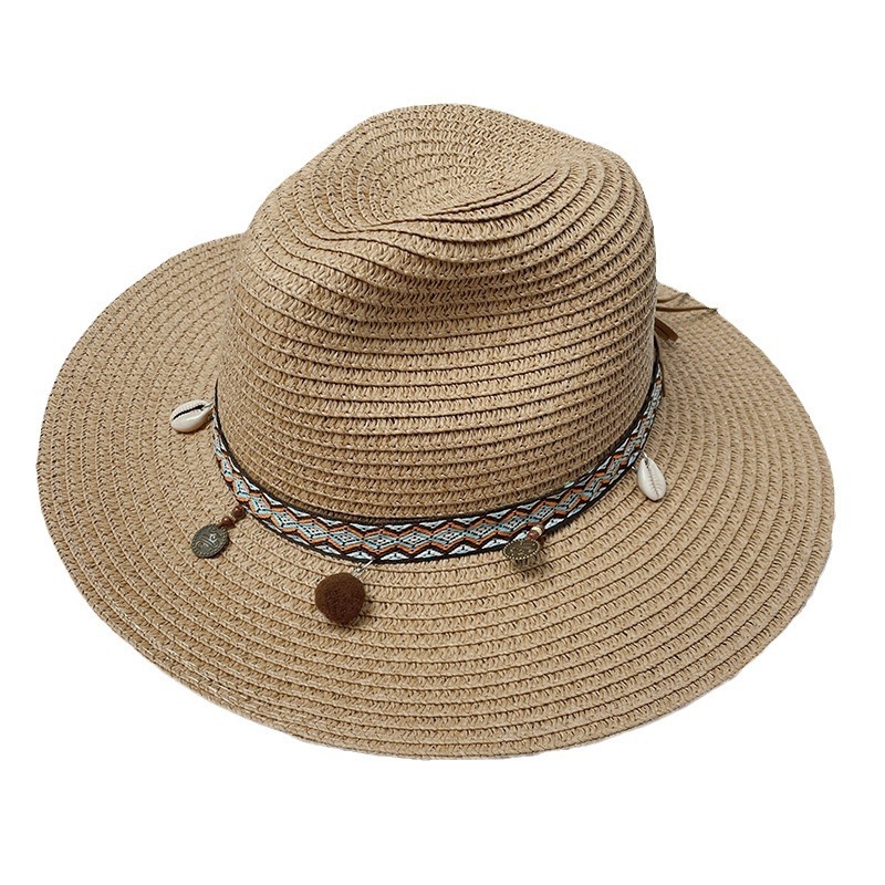 High Quality Summer Beach Straw Cowboy Hat Unisex Bucket Hat for Sun Protection-for Travel Parties and Outdoors