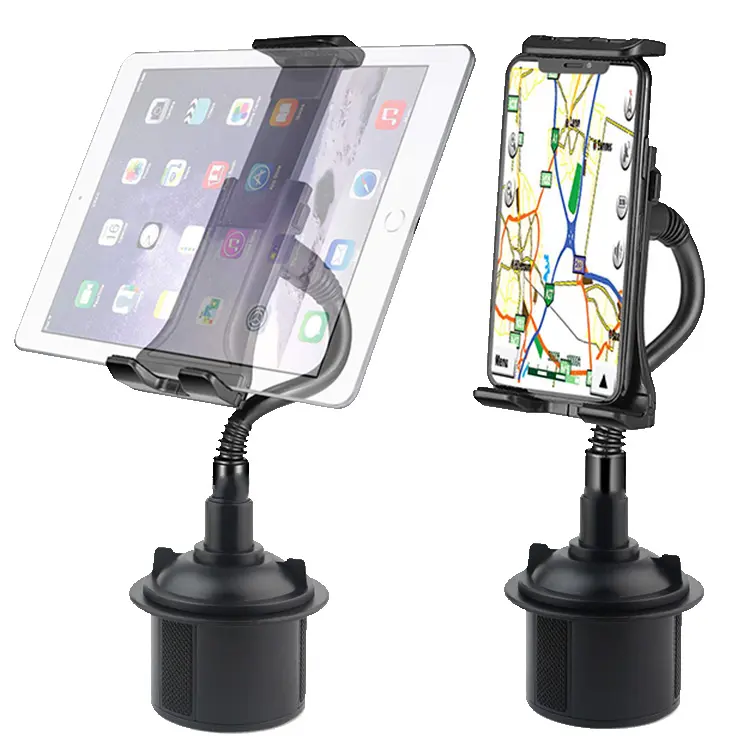 Автомобильный держатель для чашки напитков, держатель для телефона, 2 в 1, планшет и сотовый телефон, автомобильный телефон, совместимый с Apple iPad Pro iPhone 15
