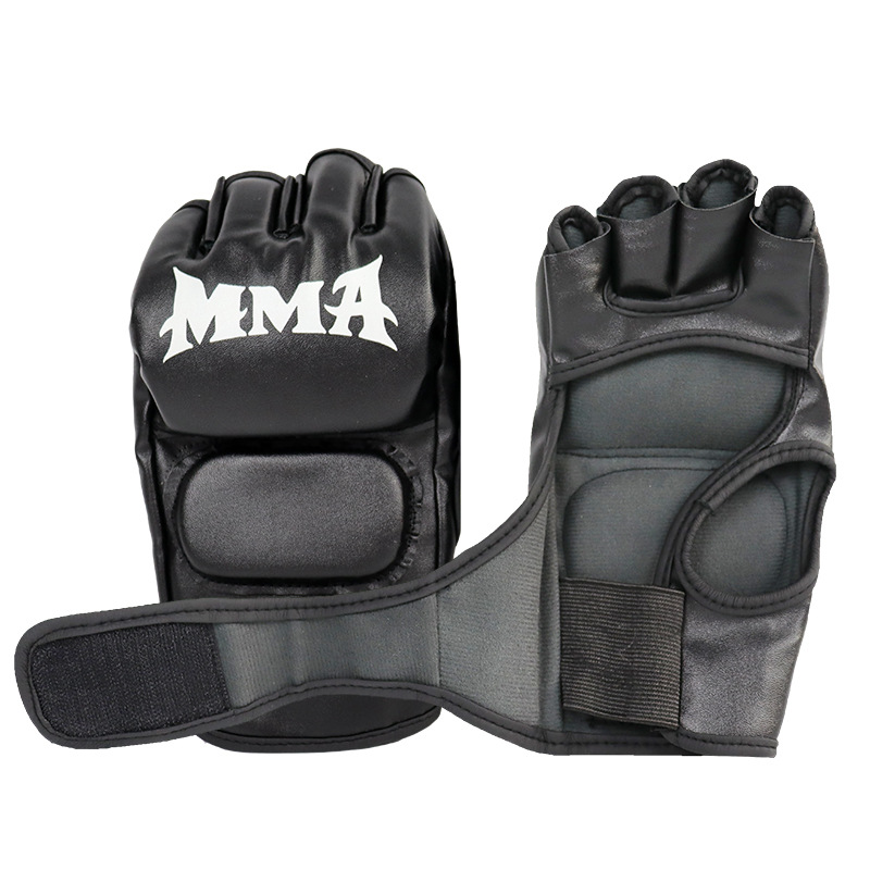 Новые боксерские перчатки из искусственной кожи с покрытием для MMA, перчатки для тренировок